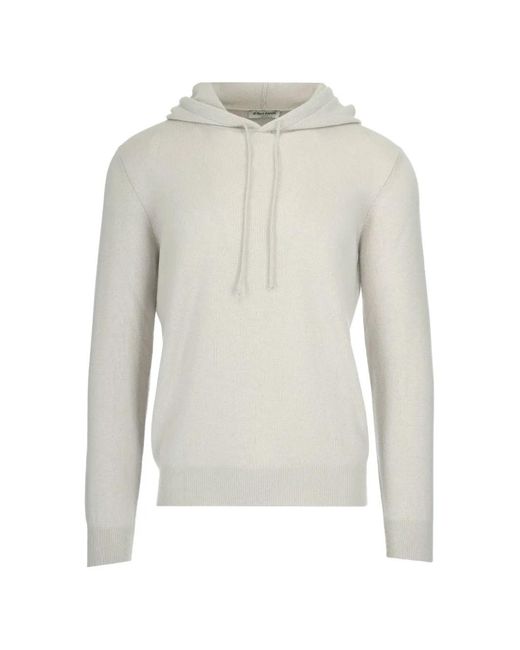 Al Duca D'aosta White Cashmere Hoodie for men