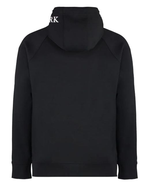 Paul & Shark Black Raglan-Sleeve Hoodie for men