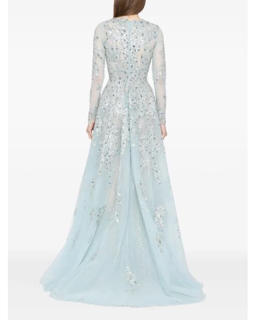 Robe Longue En Tulle Saiid Kobeisy en coloris Blue