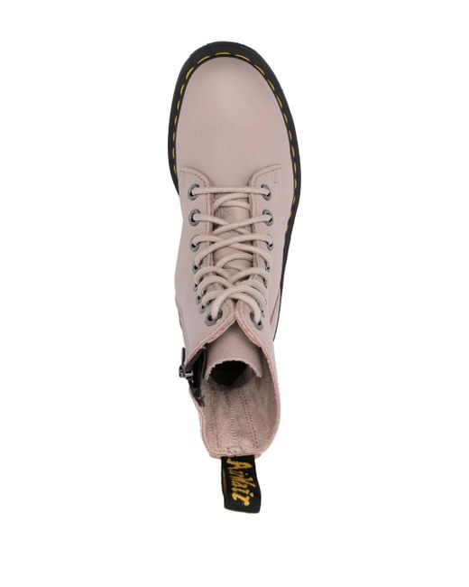 Dr. Martens Jadon Iii Pre-Owned Pisa Leren Enkellaarzen in het Pink