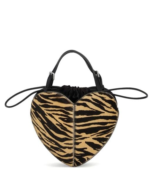 ROTATE BIRGER CHRISTENSEN Metallic Sac À Main Heart En Cuir