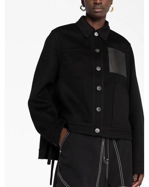 Loewe Black Wool And Cashmere Blend Workwear Jacket