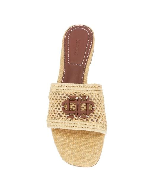 Jonathan Simkhai White Woven Logo Sandals