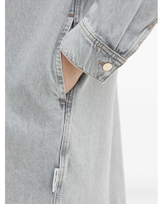 Marc O' Polo Gray Button Mini Shirt Dress