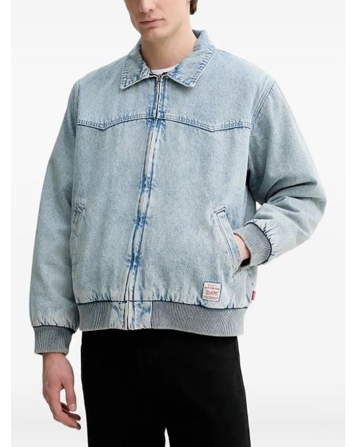 Levi's Blue Embarcadero Zip-Front Denim Jacket for men