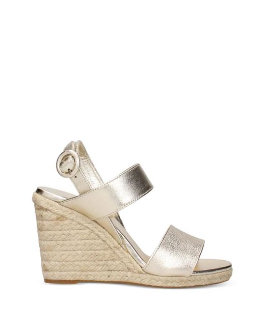 Prada Natural Leather Wedge Sandals