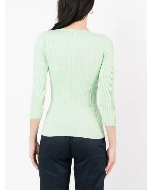Gloria Coelho Top Met Cropped Mouwen in het Green