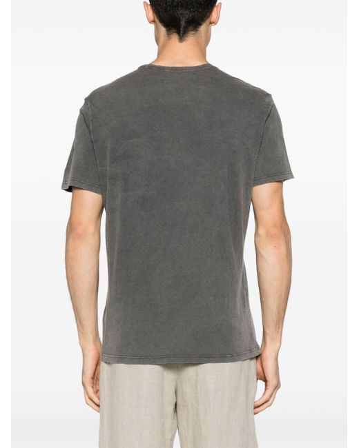 Majestic Filatures Gray Crew-neck Organic Cotton T-shirt for men