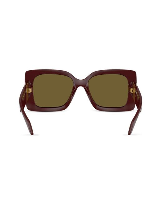 Versace Brown Medusa-plaque Oversized-frame Sunglasses