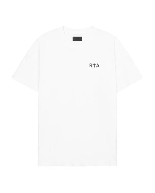 RTA White Colin Logo-Print T-Shirt for men