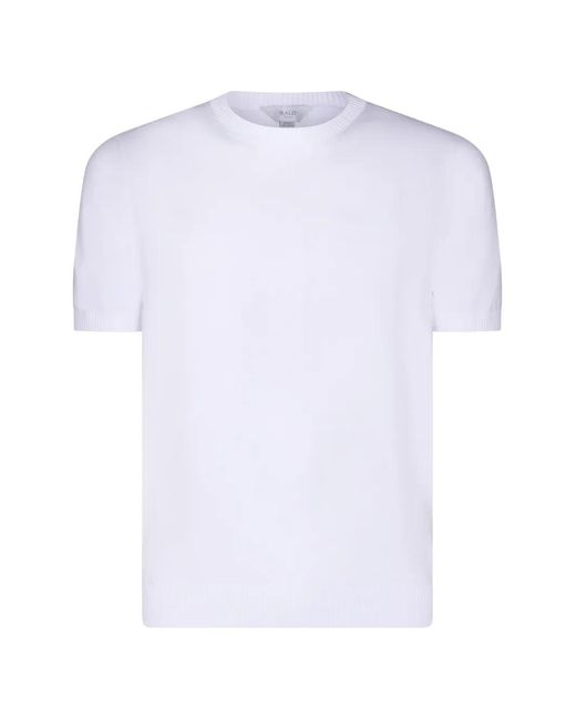 Malo White Short-Sleeve Knitted T-Shirt for men