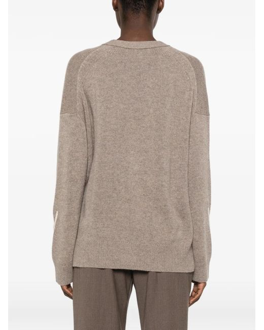 Bompard Brown V-Neck Cardigan