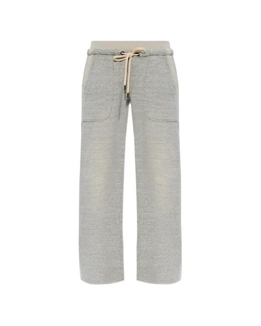 R13 Gray Drawstring Panel Track Pants