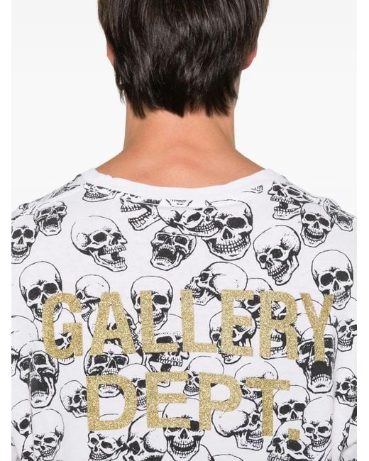 GALLERY DEPT. White Skull-Print T-Shirt