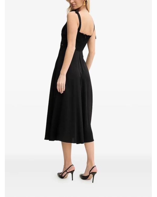 ARMANI EXCHANGE Black Tie-Strap Midi Dress