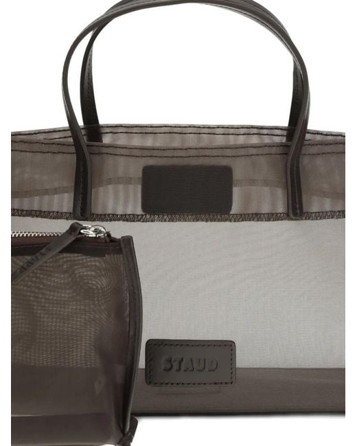 Staud Gray Christos Mini Mesh Tote