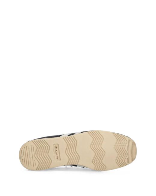 Gant Black Spearclub Logo-Print Panelled Sneakers for men