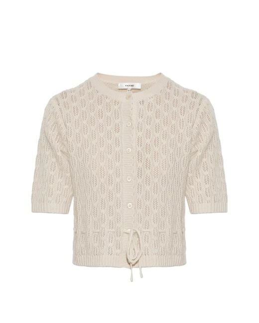 FRAME White The Clover Cardigan
