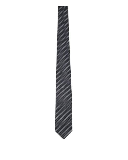 Corbata con motivo geométrico Giorgio Armani de hombre de color White