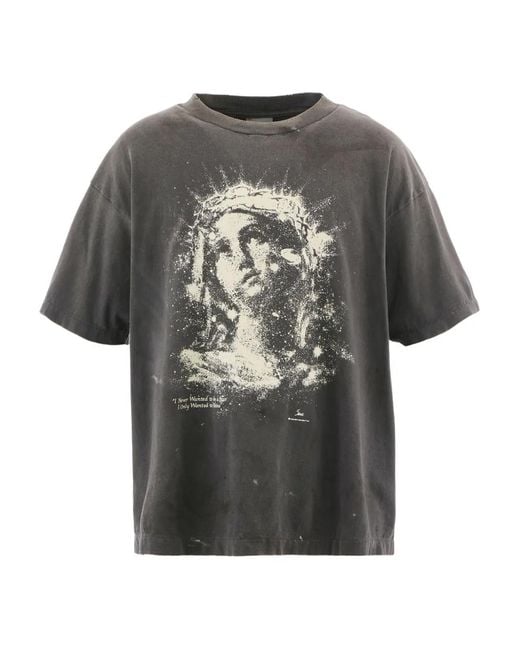 SAINT Mxxxxxx Gray Cotton T-Shirt for men