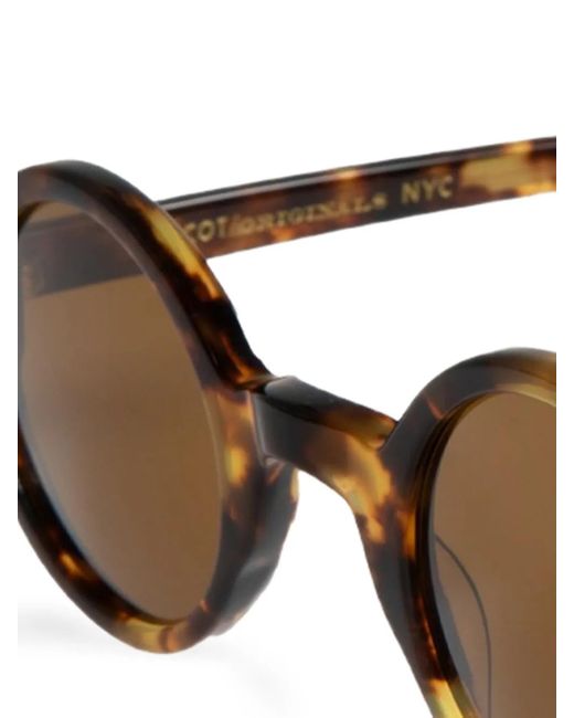 Moscot Brown Round-Frame Sunglasses