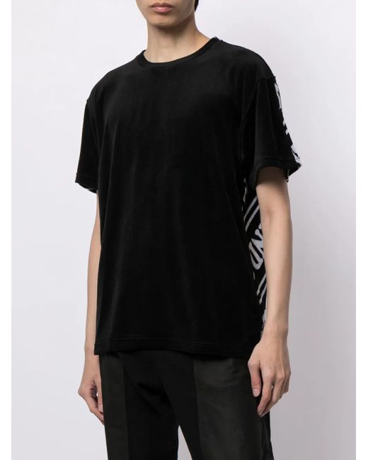 Mastermind Japan Black Logo Print Velour T-Shirt for men