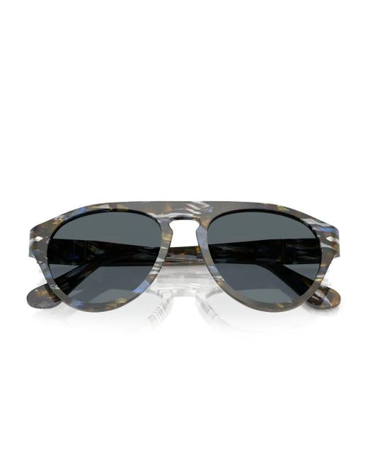 Persol Gray Pilot-Frame Sunglasses