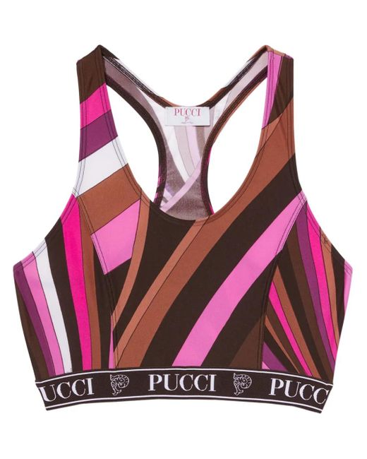 Emilio Pucci アブストラクトパターン クロップドトップ Pink
