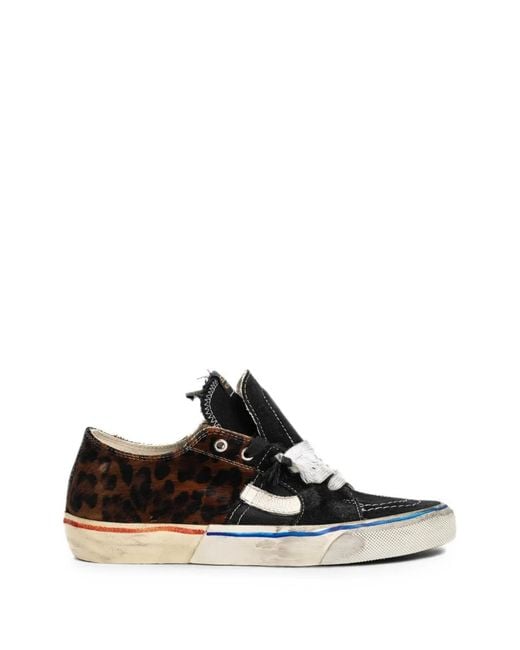 Paul Esterlin White Caly Leopard-Print Sneakers