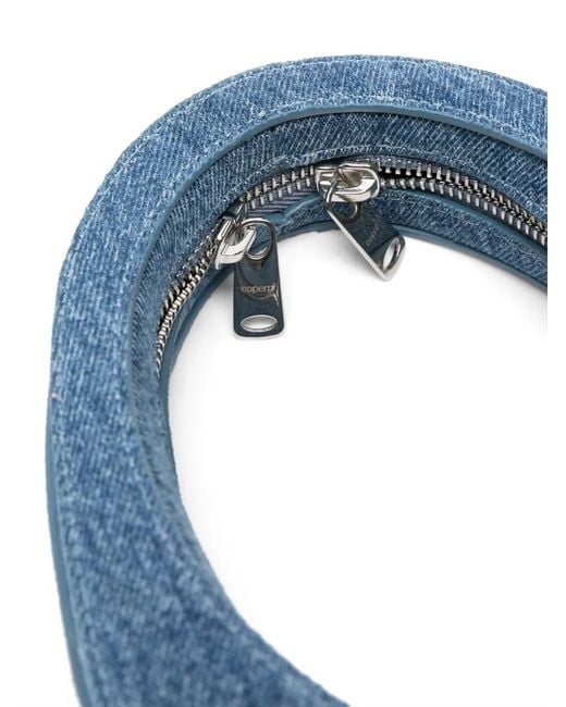 Coperni Blue Swipe Denim Shoulder Bag