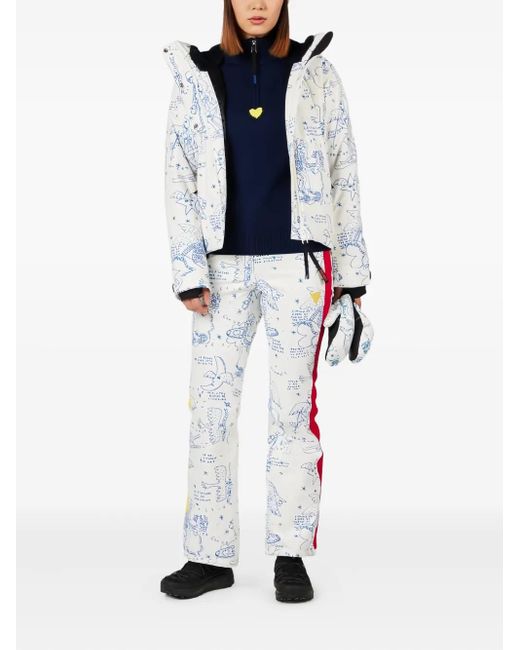 Rossignol Blue X Jcc Graphic-Pattern Side-Stripe Trousers