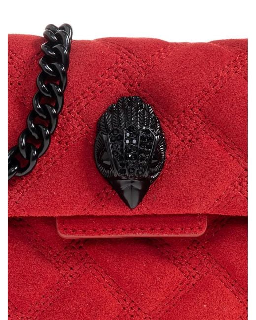 Kurt Geiger Red Chain-strap Quilted Mini Bag