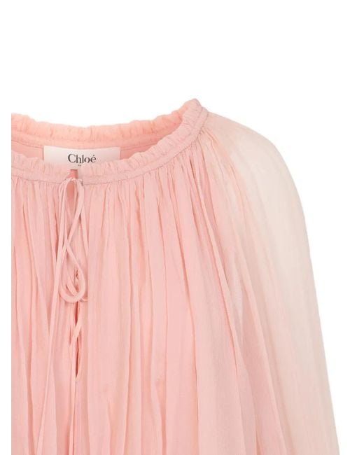 Chloé Pink Silk Mini Dress
