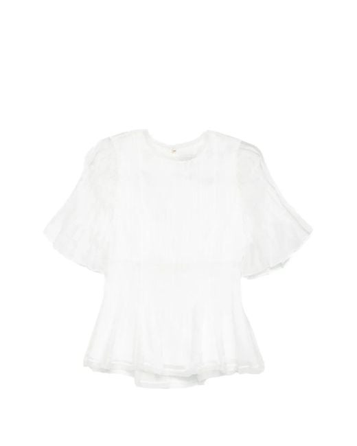 Aje. White Angeli Blouse