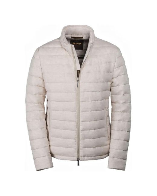 Moorer Gray Alec Quilted Bomber Jacket for men