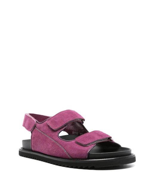 Doucal's Purple Coco Suede Sandals