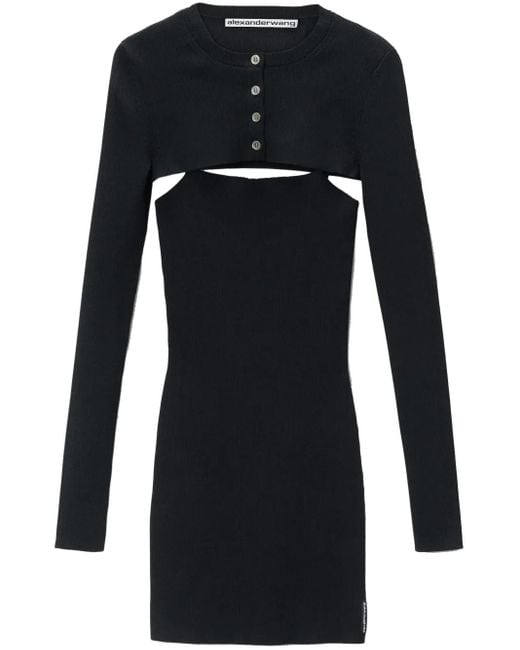 Alexander Wang Black Knitted Dress Set