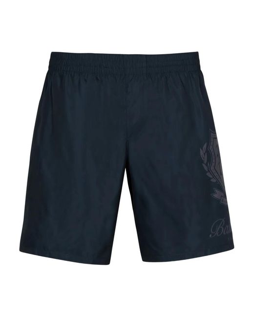 Balmain Blue Logo Swim Shorts for men