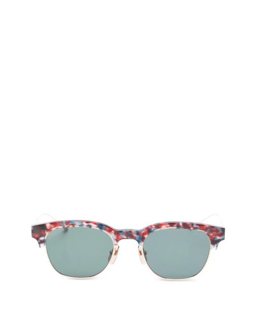 Thom Browne Metallic Patterned-Frame Sunglasses