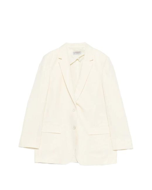 Alberto Biani White Button Blazer