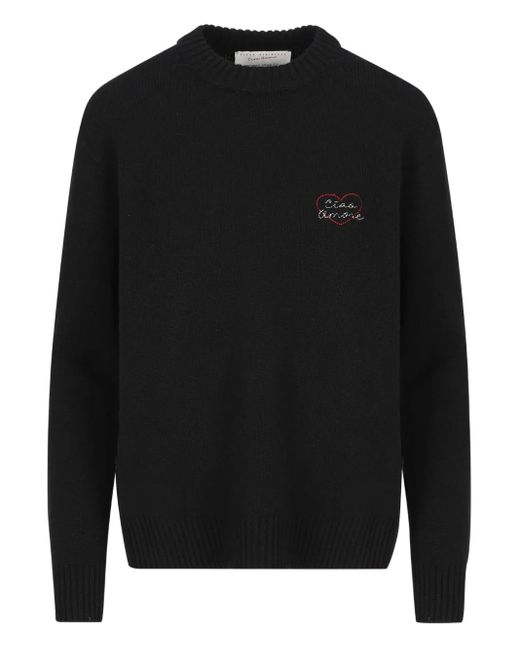 Giada Benincasa Black X Franz Kraler Heartbeat Cashmere Sweater