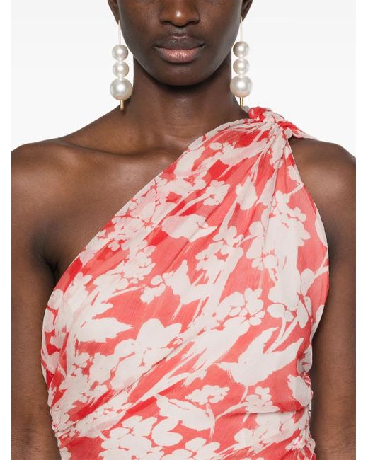 Victoria Beckham Pink One-shoulder Dress