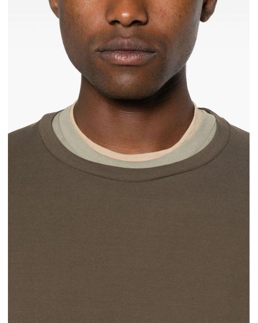 Jil Sander Brown Layered Cotton T-shirt for men