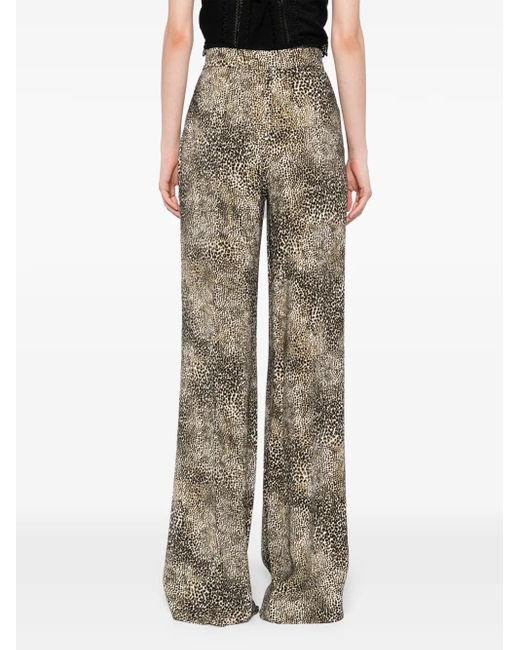 Elie Saab Brown Printed Palazzo Pants