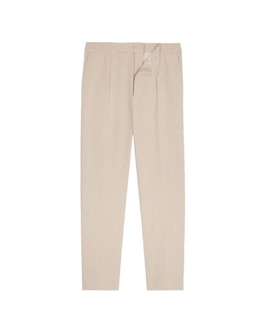 Fursac White Striped Trousers for men