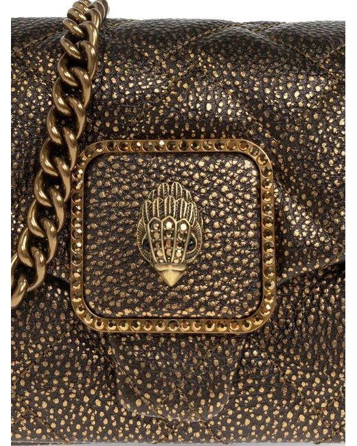 Kurt Geiger Brown Quilted Chain Shoulder Bag