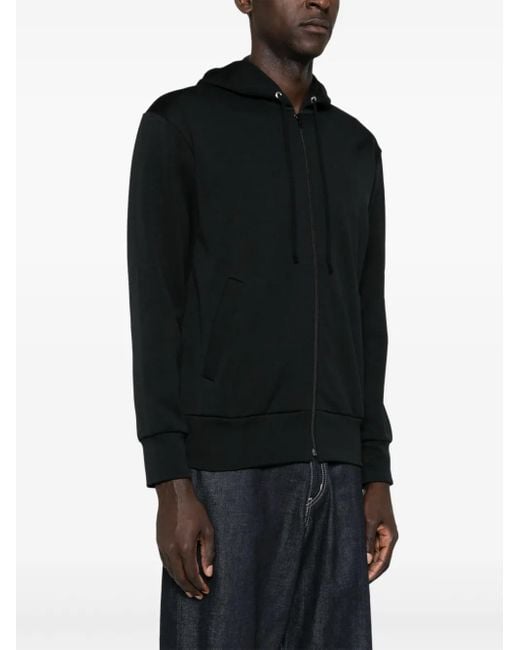 COMME DES GARÇONS PLAY Black Signature Heart-Patch Zip Hoodie