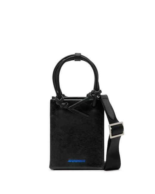 Adererror Black Trs Tag Leather Shoulder Bag