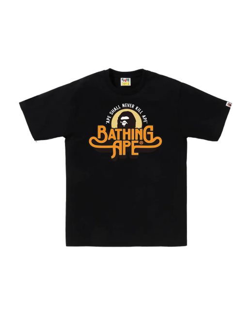 A Bathing Ape Black Logo-Embellished T-Shirt for men