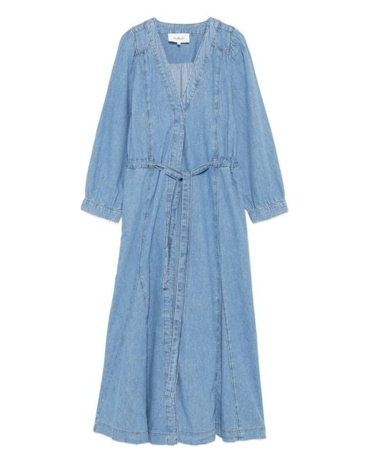 Robe Courte Ceinturée À Col V Ba&sh en coloris Blue